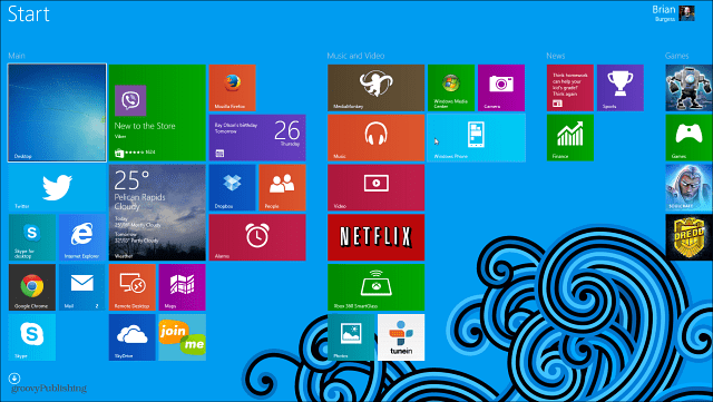 „Windows 8.1“ patarimas: darbastalio ir pradžios ekrano fonus padarykite vienodus