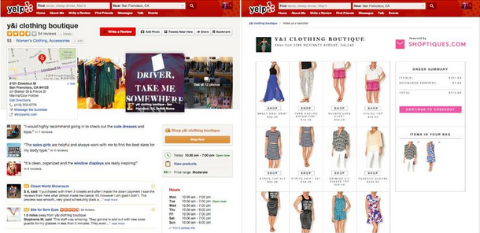 „Yelp“ ir „Shoptiques.com“ partneris, pritraukiantis „Boutique Shoping“ į „Yelp“ platformą