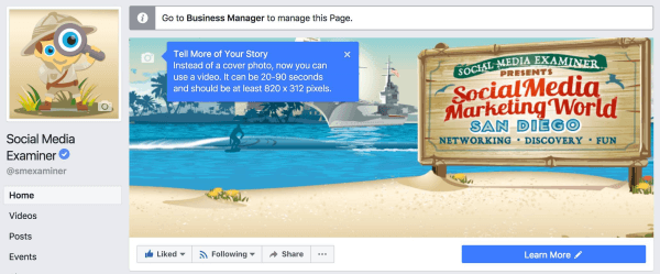 „Facebook“ išplečia galimybę įkelti vaizdo įrašus kaip viršelio vaizdus į daugiau puslapių. 
