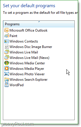 „Internet Explorer“ nebus rodomas „Windows 7“ numatytosiose programose