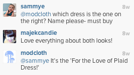 modcloth instagram komentarai