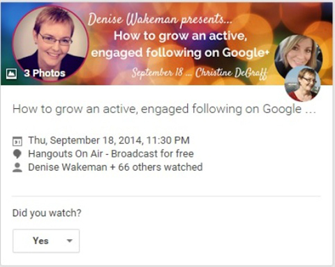 „Google +“ „Hangout on air“ informacija