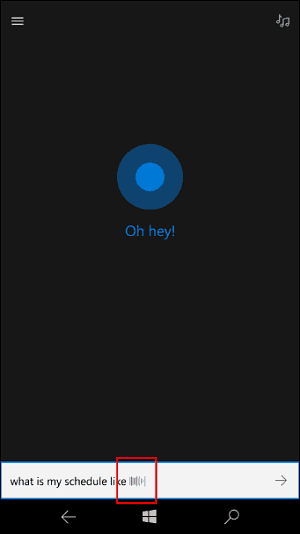 „Cortana“ klausomos animacijos