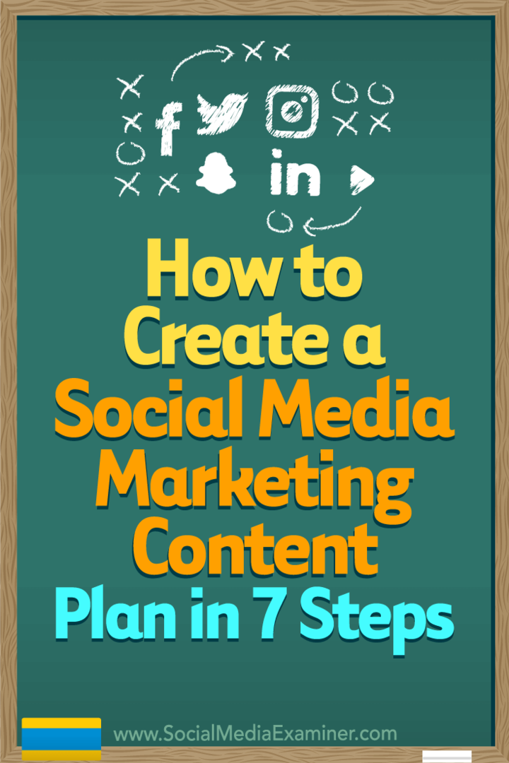 Kaip sukurti socialinės žiniasklaidos rinkodaros turinio planą 7 žingsniais, kurį pateikė Warrenas Knightas socialinės žiniasklaidos eksperte.