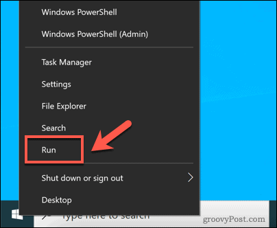 Paleisti „Run“ sistemoje „Windows 10“