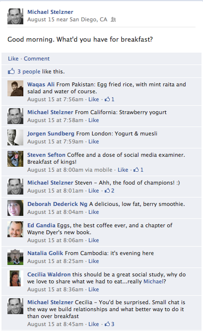 facebook pusryčių klausimas