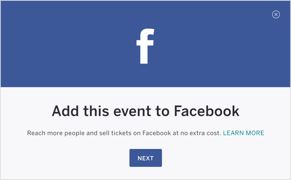 Kai jūsų „Eventbrite“ įvykis bus nustatytas, paskelbkite jį ir pridėkite prie „Facebook“.
