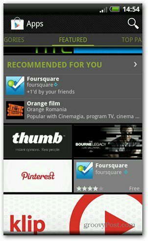 „Google Play Store“ rekomenduojamos programų nuorodos