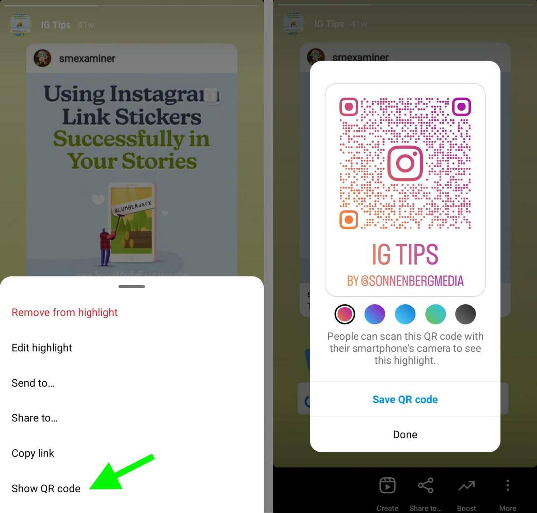 kaip-sukurti-instagram-qr-code-to-share-story-highlights-show-sonnenbergmedia-example-6