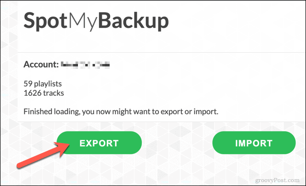 „Spotify“ grojaraščių eksportavimas naudojant „SpotMyBackup“
