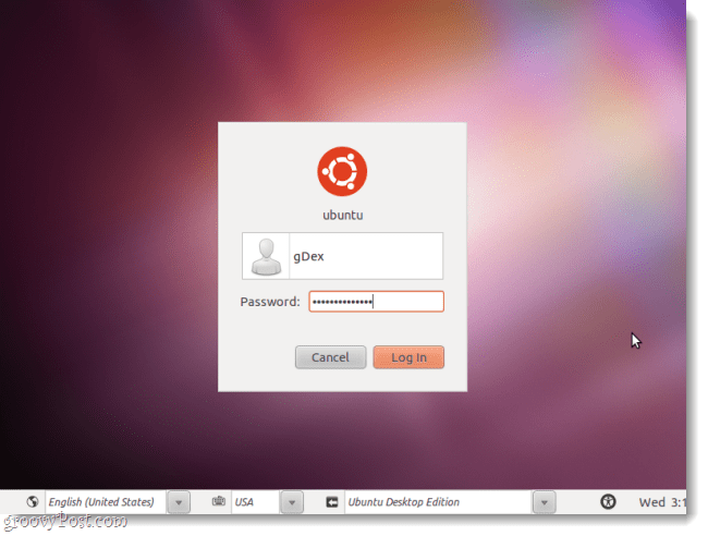 „ubuntu“ prisijungimo ekranas