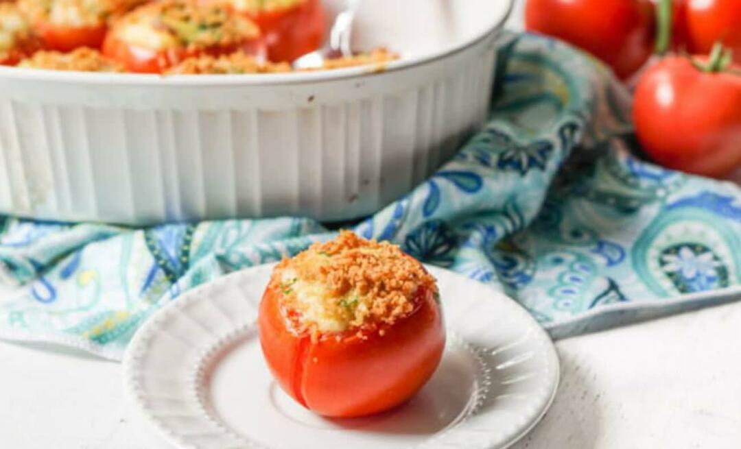 Kaip pasigaminti įdarytus pomidorus su kiaušiniu? Įdaryti pomidorai su kiaušiniais pusryčiams receptas ir ingredientai