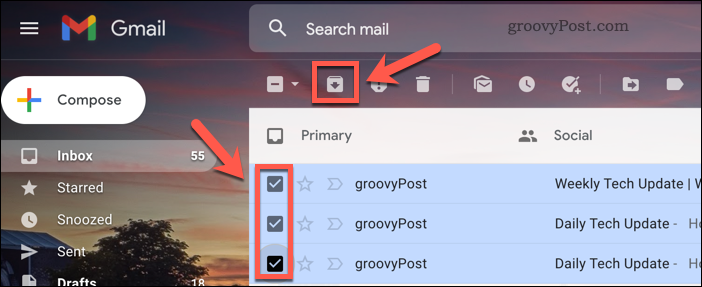 Archyvuokite el. laiškus „Gmail“.