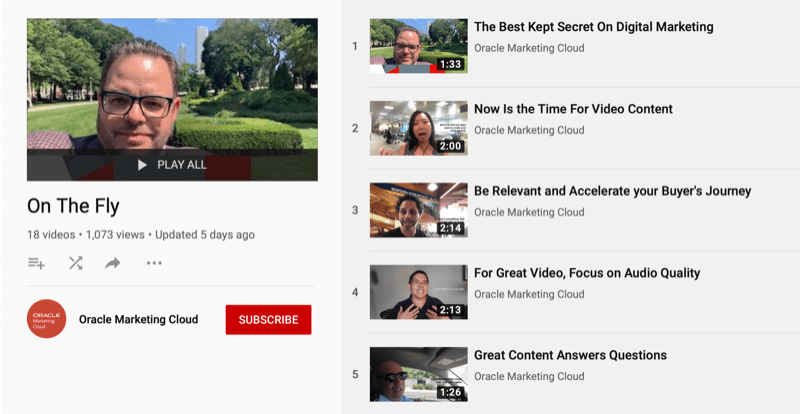 „Oracle Marketing Cloud“ „YouTube“ serijos skristi