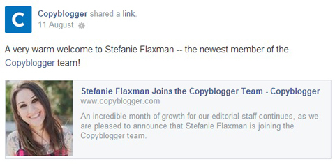 copyblogger facebook atnaujinimas