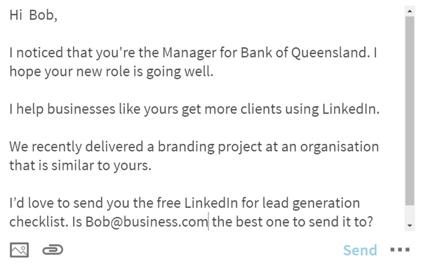 Sukurkite scenarijus, kuriuos tinkinsite, kai siunčiate pranešimą apie susijusius „LinkedIn“ ryšius.