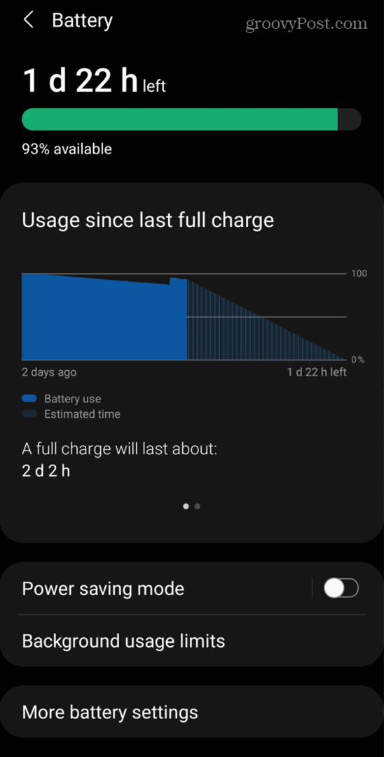 Android energijos taupymo režimas