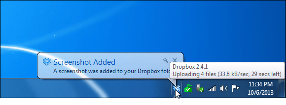 Pridėta „Dropbox“ versijos ekrano kopija