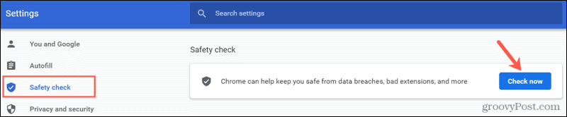 „Chrome“ atlikite saugos patikrą