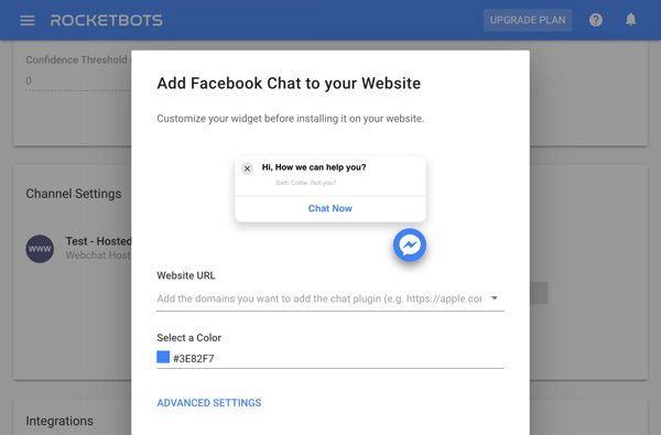 Jei norite redaguoti „Facebook“ pokalbių įterpimo kodą naudodami trečiųjų šalių įrankį, naudokite „Google“ žymų tvarkytuvę su „Facebook“, 13 veiksmo nustatymai