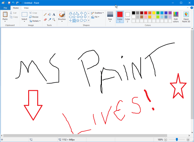 „Microsoft Paint“ ir toliau gyvens „Windows Store“
