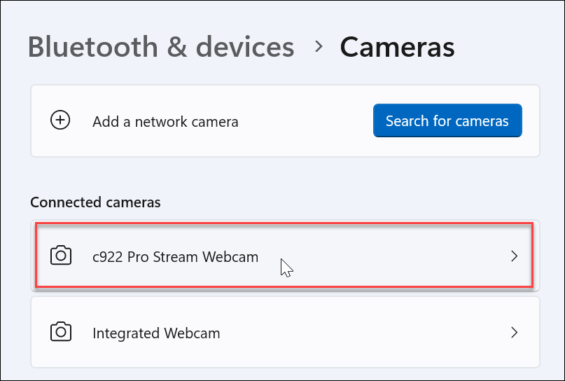 Tvarkykite žiniatinklio kameros nustatymus sistemoje „Windows 11“.