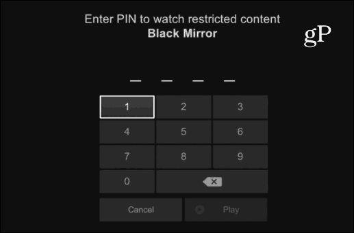 „Netflix“ PIN kodas