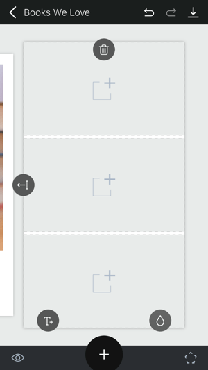 Sukurkite „Unfold Instagram“ istorijos 7 veiksmą, kuriame rodomas puslapio šablonas su šiukšliadėže.