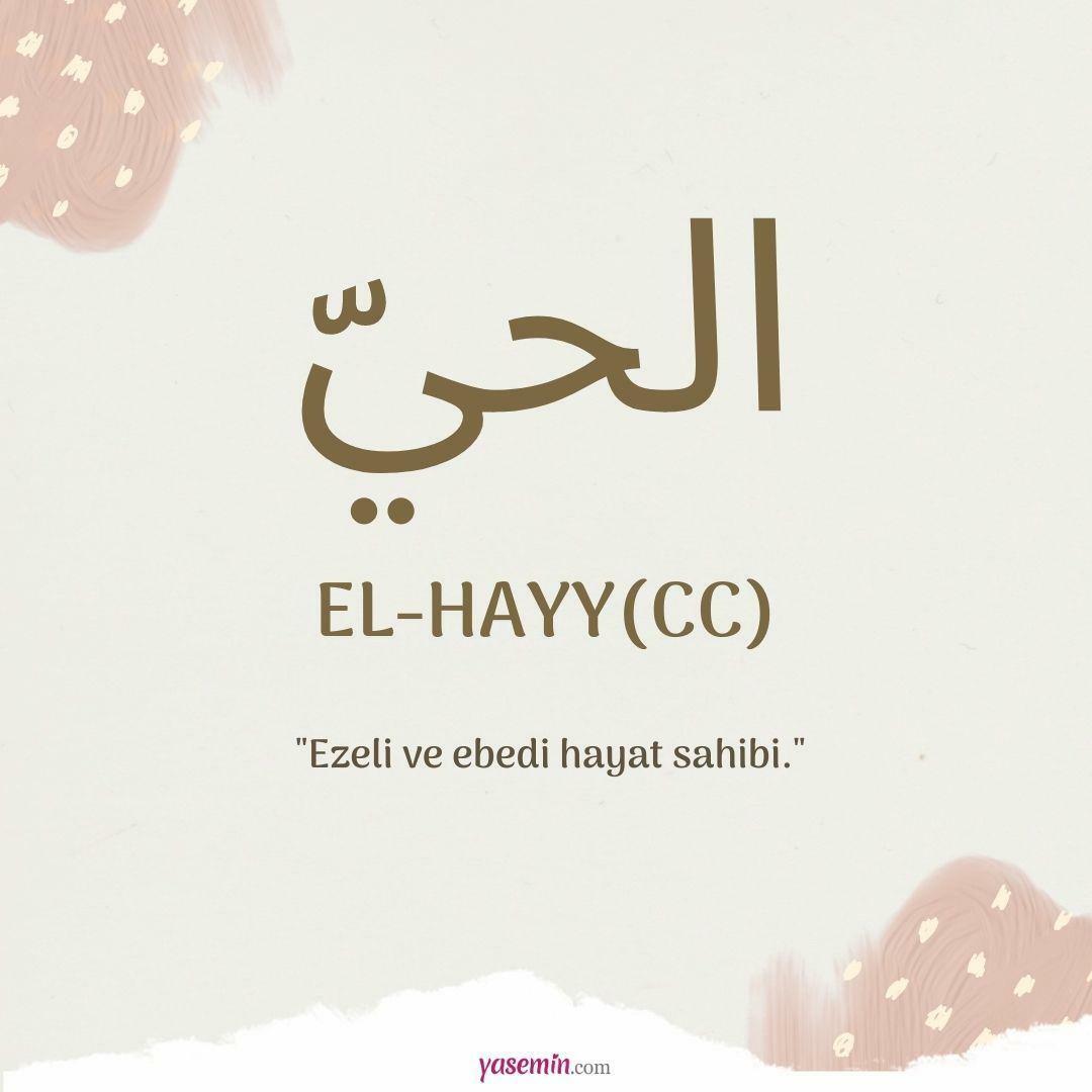 Ką reiškia al-Hayy (c.c)?