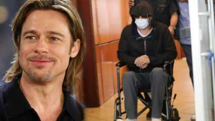 Išgąsdintos Brado Pitto nuotraukos neįgaliųjų vežimėlyje!