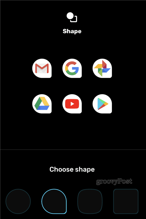 „Google Pixel“ stiliaus meniu piktograma