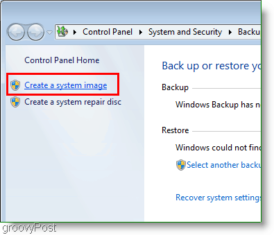 „Windows 7“: sukurkite sistemos vaizdo nuorodą