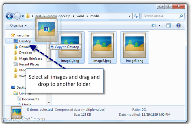 Paprastas būdas išgauti „Word“ dokumento vaizdus sistemoje „Windows 7“ [Office 2007/2010]