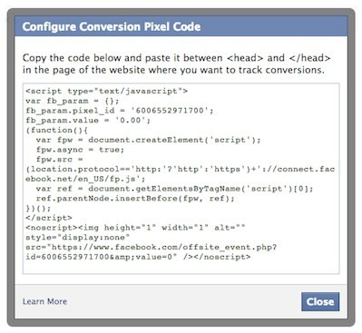facebook konversijos pikselių kodas