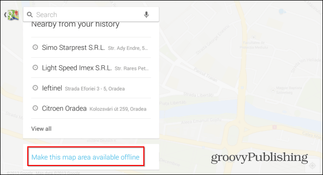 „Google Maps Android“ ištrinimo adresas