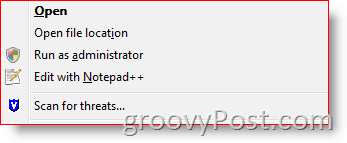 Pridėkite „Vykdyti kaip skirtingą vartotoją“ prie „Windows Explorer“ kontekstinio meniu, skirto „Vista“ ir „Server 2008“:: groovyPost.com