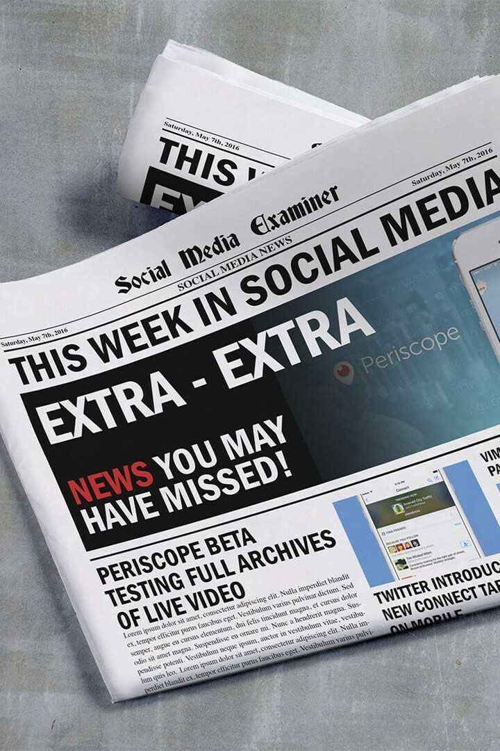 socialinių tinklų eksperto savaitės naujienos 2016 m. gegužės 7 d