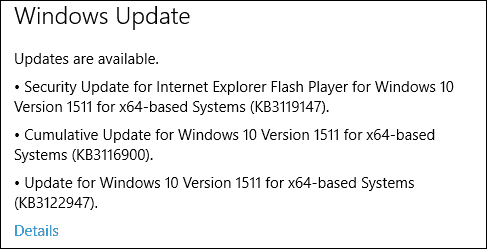 „Windows 10“ KB3116900