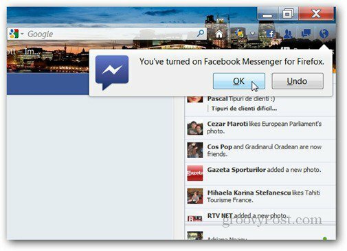 „Facebook Messenger“ skirtas „Firefox“ pranešimui