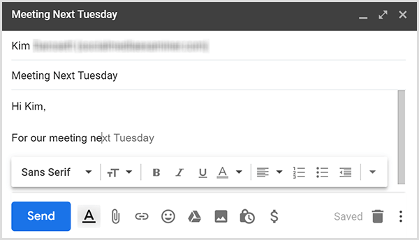 „Gmail Smart Compose“ naudoja nuspėjamąjį tekstą, kad galėtumėte greitai rašyti el. Laiškus.