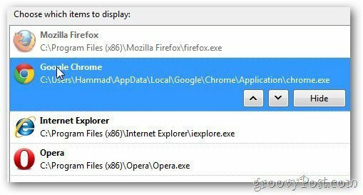 „Google Chrome“ atidarytas su užsakymu
