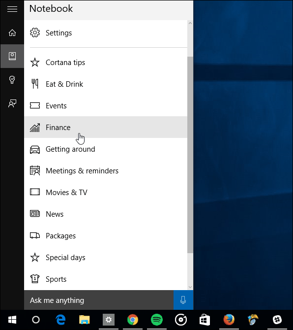 „Cortana“ užrašų knygelė