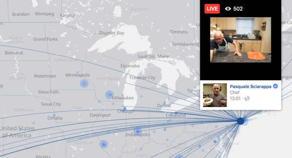„Facebook Live“ žemėlapis leidžia vartotojams lengvai rasti tiesiogines vaizdo transliacijas visame pasaulyje.