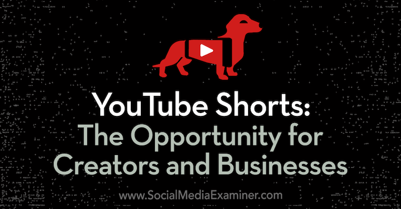 „YouTube Shorts“: galimybė kūrėjams ir įmonėms. „Derral Eves“ įžvalgos pateikiamos socialinės žiniasklaidos rinkodaros tinklalaidėje.