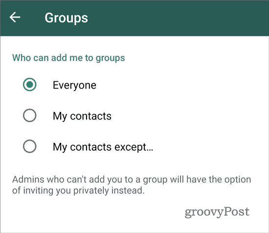„WhatsApp“ nustoti įtraukti į grupes visus (2)