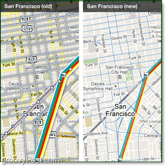 „Google“ tranzito žemėlapių palyginimas