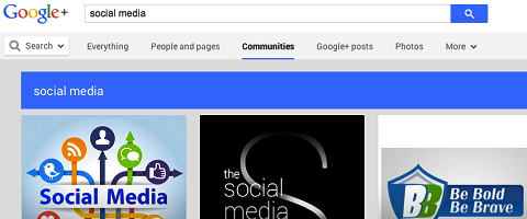 „Google +“ bendruomenės paieška