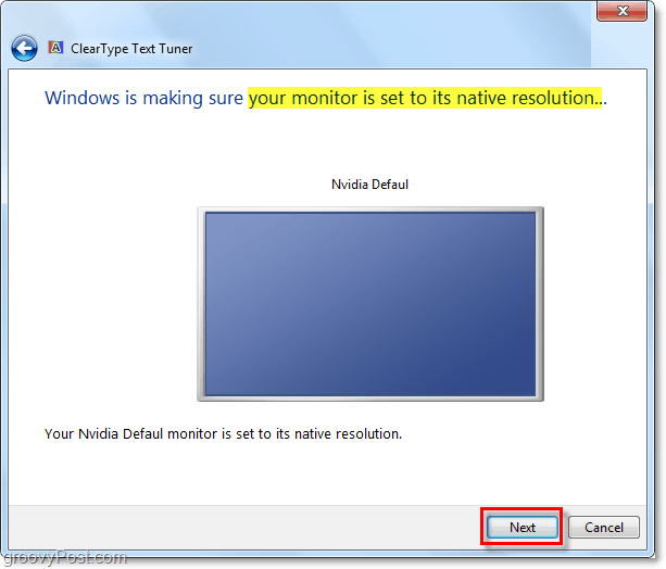įsitikinkite, kad nustatyta „Windows 7“ ekrano skiriamoji geba