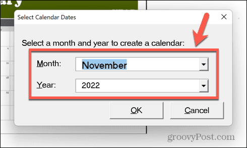 Excel kalendoriaus datos