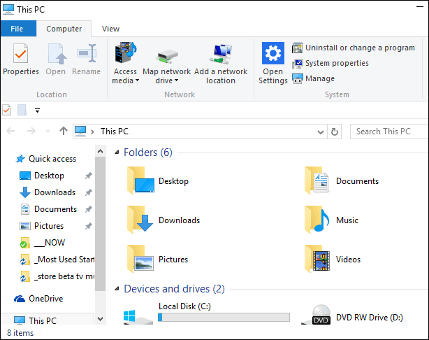 Kaip išjungti greitąją prieigą "Windows 10 File Explorer"